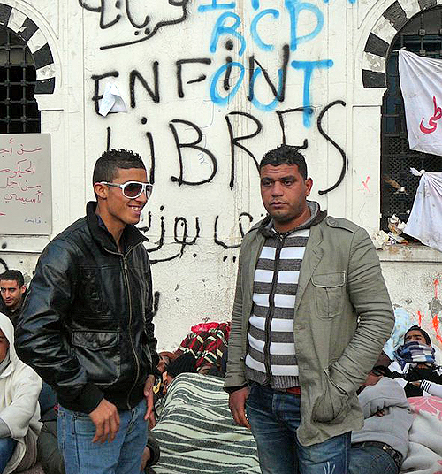 „Enfin libres“ – „Endlich frei“: Demonstranten in Tunis, 26. Januar 2011. © Thomas von der Osten-Sacken