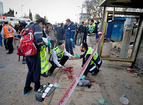 Nach dem Bombenanschlag: Jerusalem, 23. März 2011