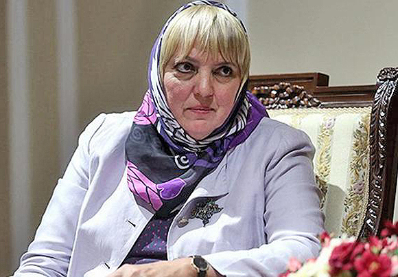 Claudia Roth während ihrer Iranreise, Januar 2015