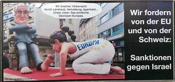 Das Plakat der »Palästina-Solidarität« am Zürcher Hauptbahnhof