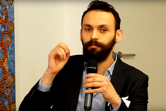 Luis Hernández Aguilar spricht auf einer »Islamophobie-Konferenz« des IHRC, 10. Dezember 2017 (YouTube-Screenshot)