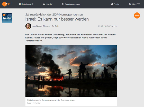 Screenshot von der Website des ZDF